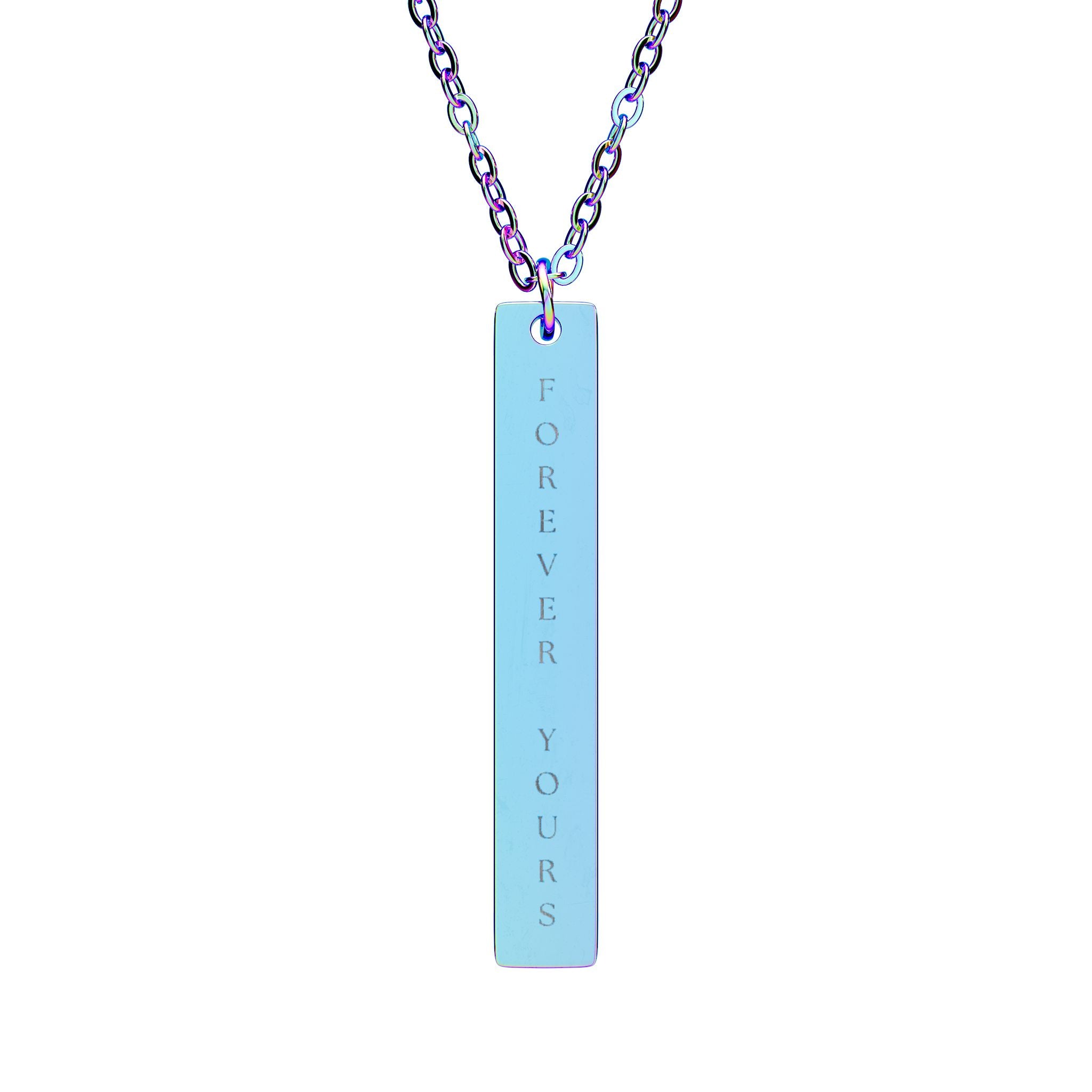Personalized Vertical Bar Necklace – Engraved Gifts for Her