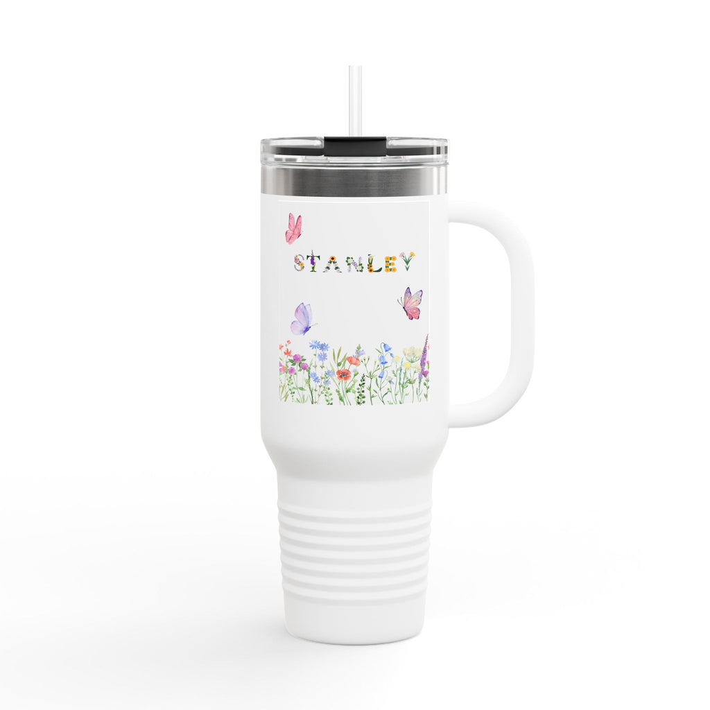 Personalized Butterfly Insulated Travel Mug - 40oz