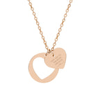 Heart Cutout Necklace - Personalized Engraved Jewelry for Loved Ones