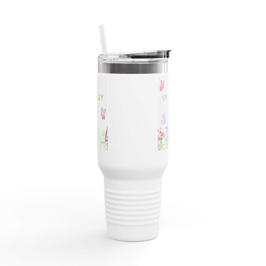 Personalized Butterfly Insulated Travel Mug - 40oz