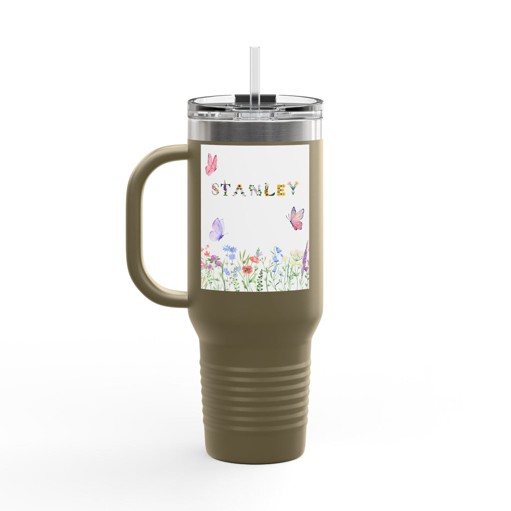 Personalized Butterfly Insulated Travel Mug - 40oz