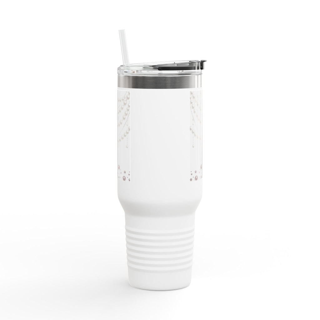 Elegant Insulated Travel Mug with Straw - 40oz