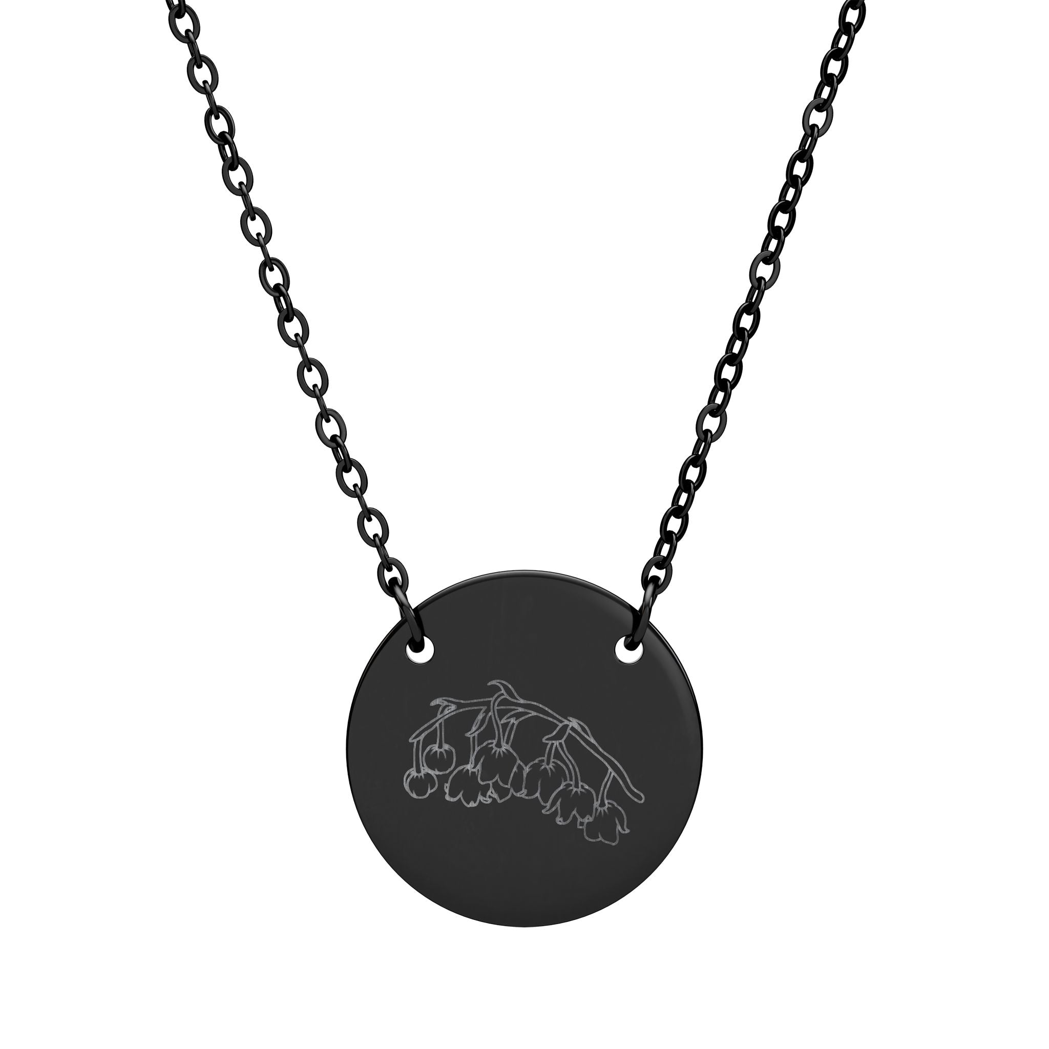 Customized Circle Necklace with Engraving