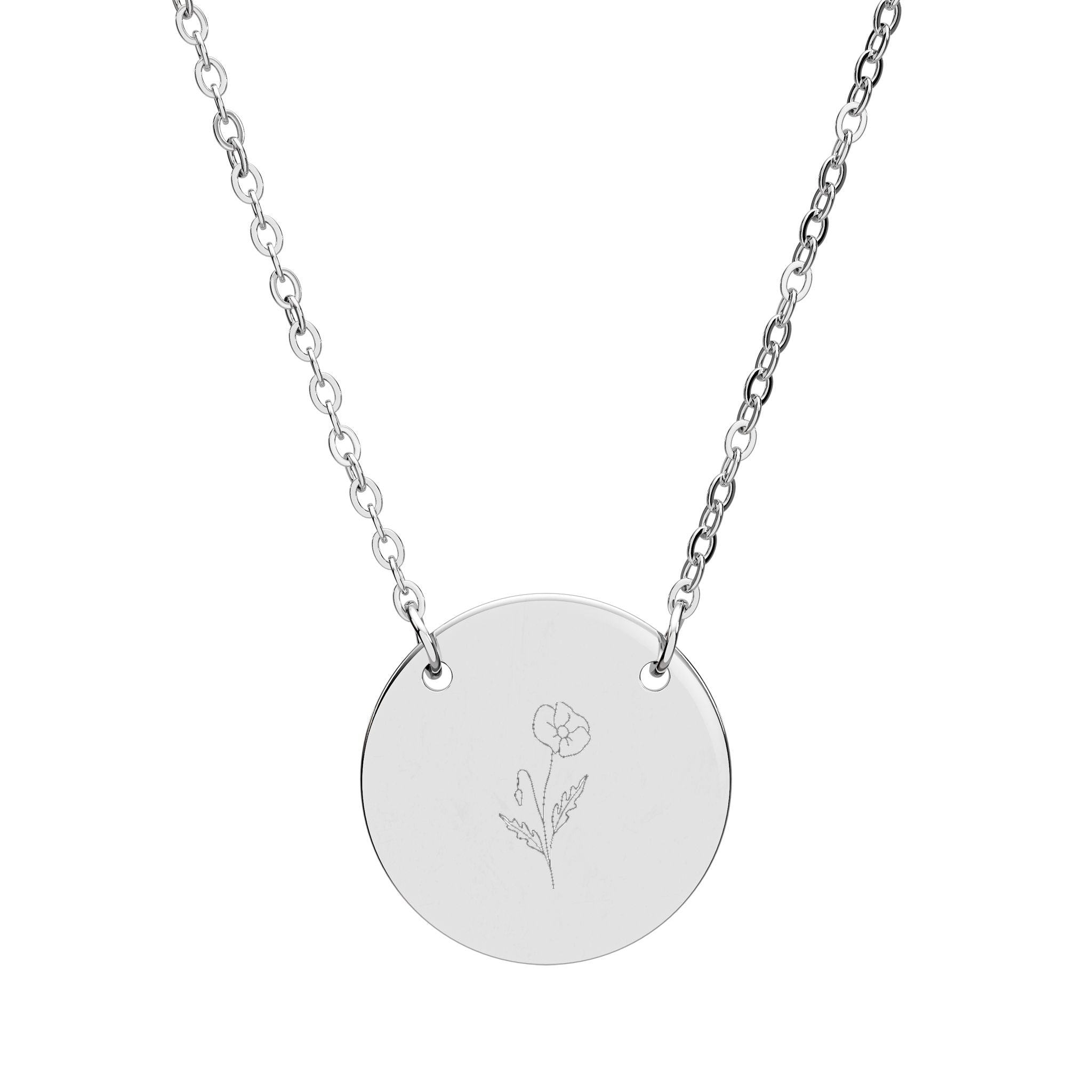 Engraved Circle Necklace - Personalized Constellation Jewelry