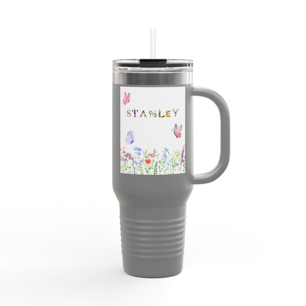 Personalized Butterfly Insulated Travel Mug - 40oz