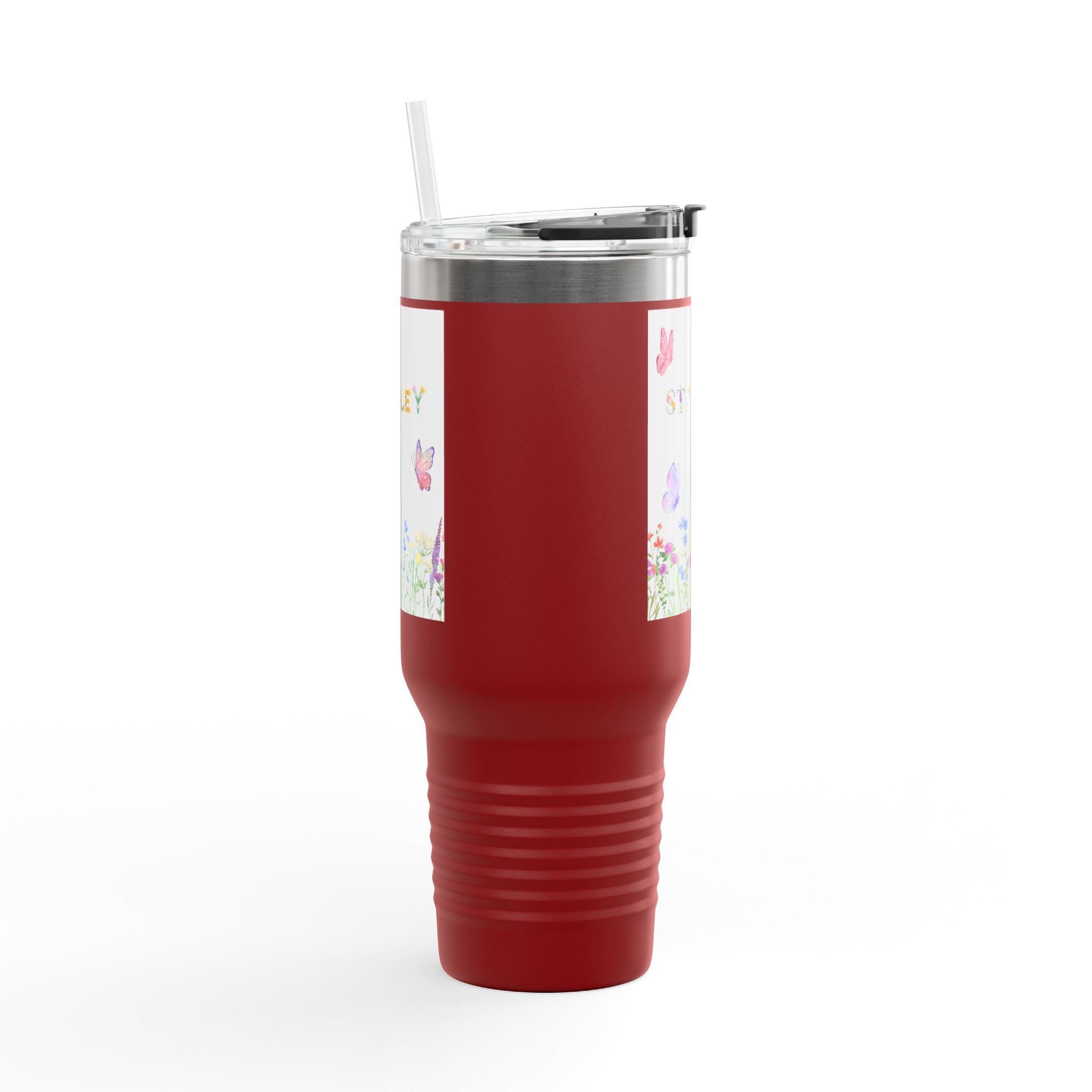 Personalized Butterfly Insulated Travel Mug - 40oz