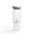 Elegant Insulated Travel Mug with Straw - 40oz
