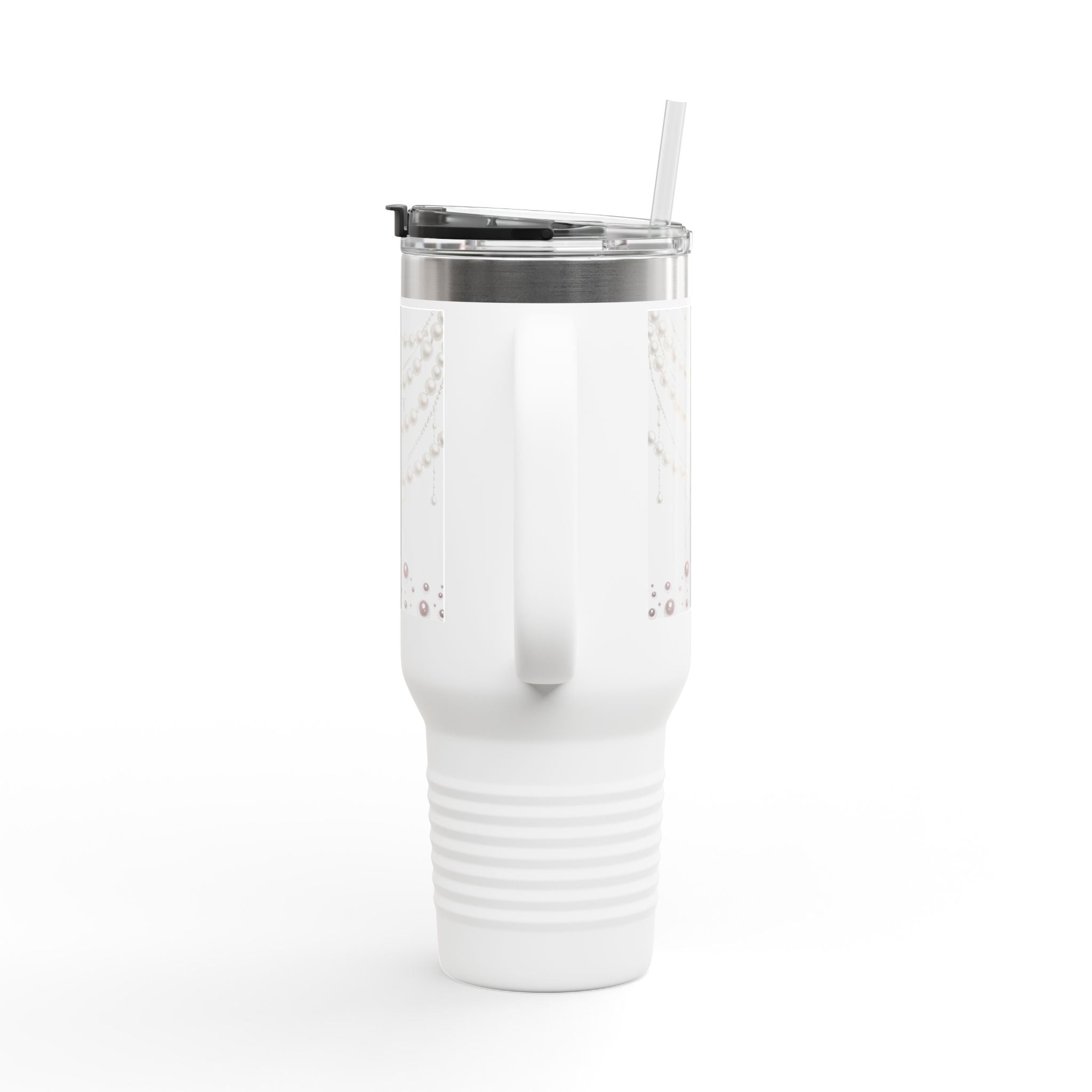 Elegant Insulated Travel Mug with Straw - 40oz