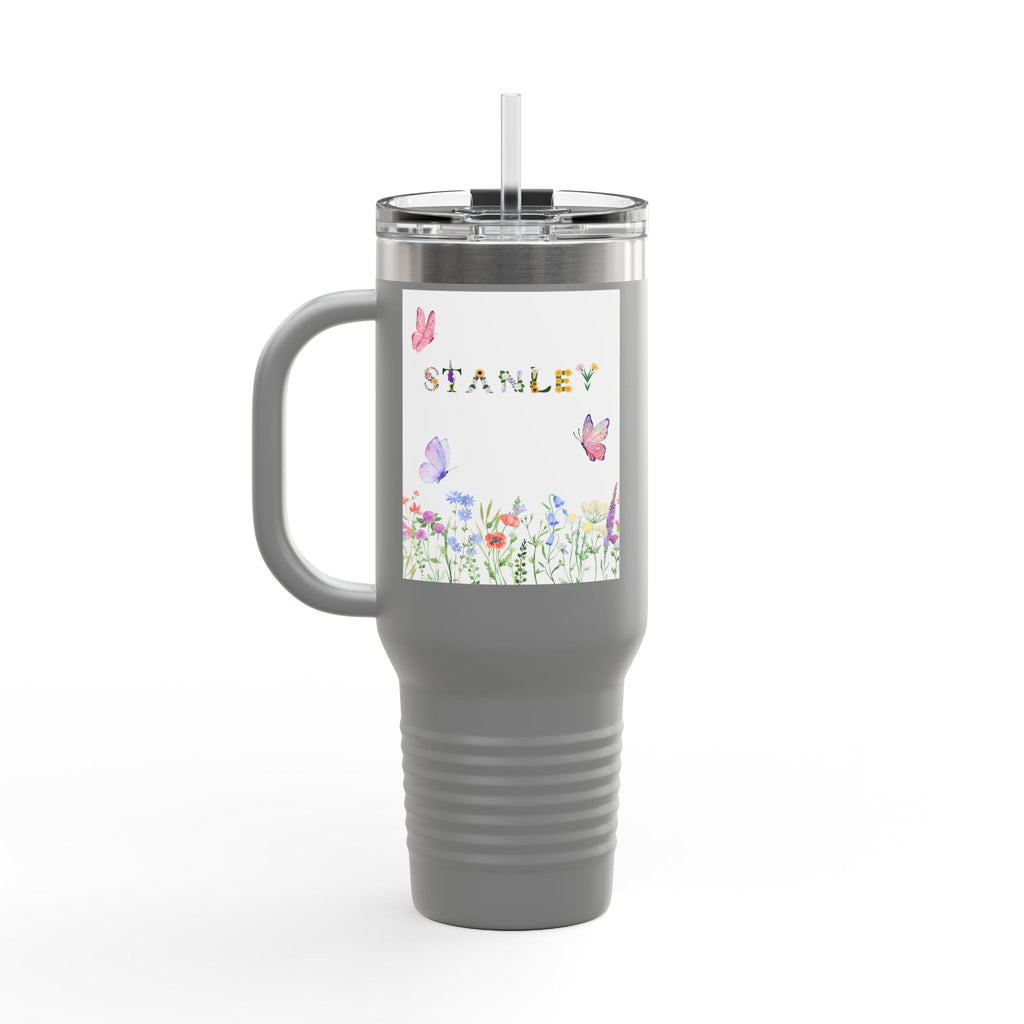 Personalized Butterfly Insulated Travel Mug - 40oz
