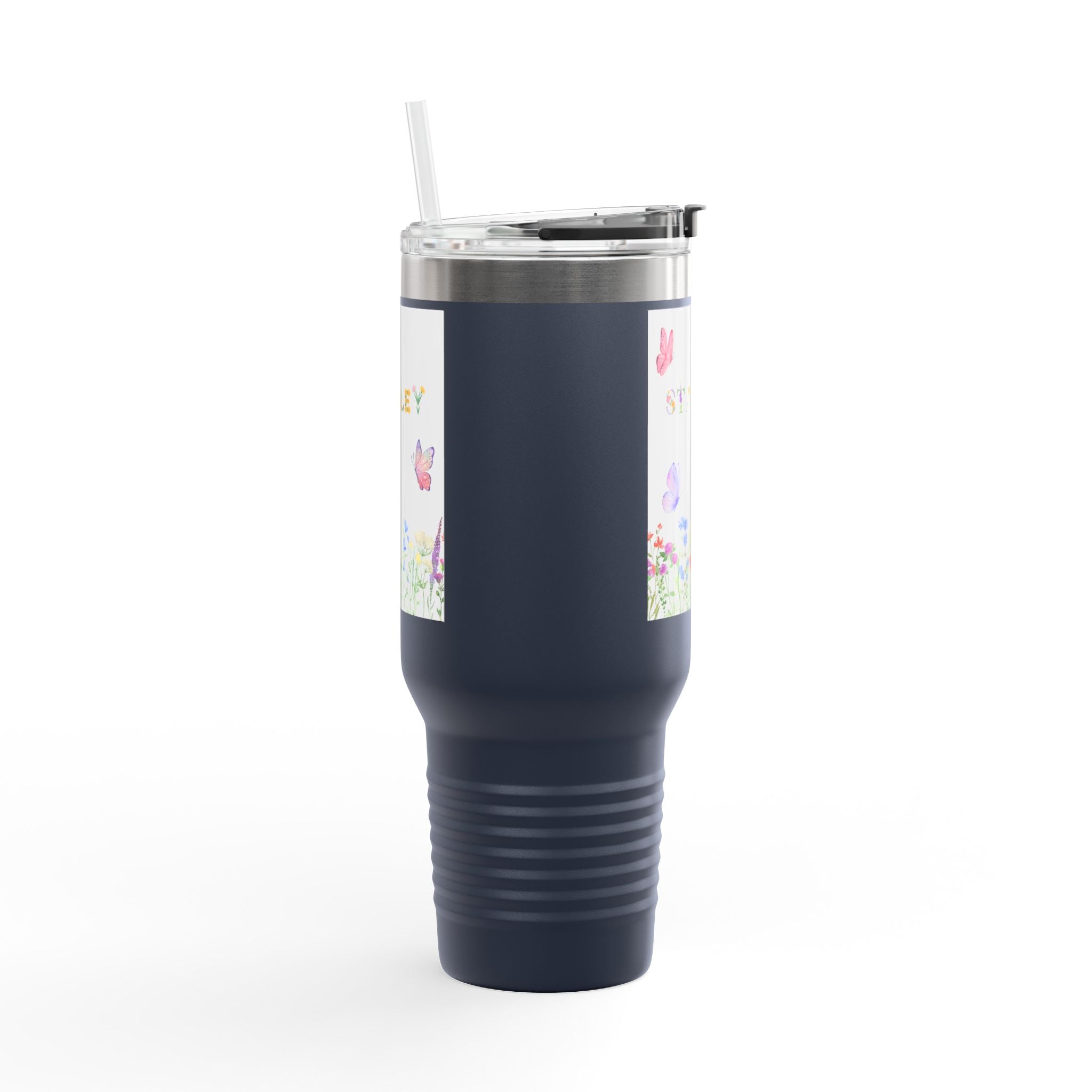 Personalized Butterfly Insulated Travel Mug - 40oz