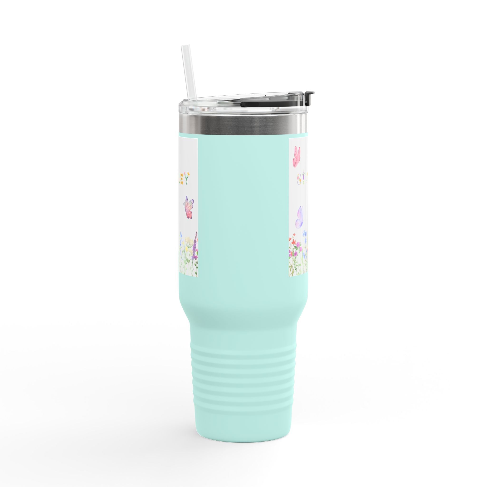 Personalized Butterfly Insulated Travel Mug - 40oz