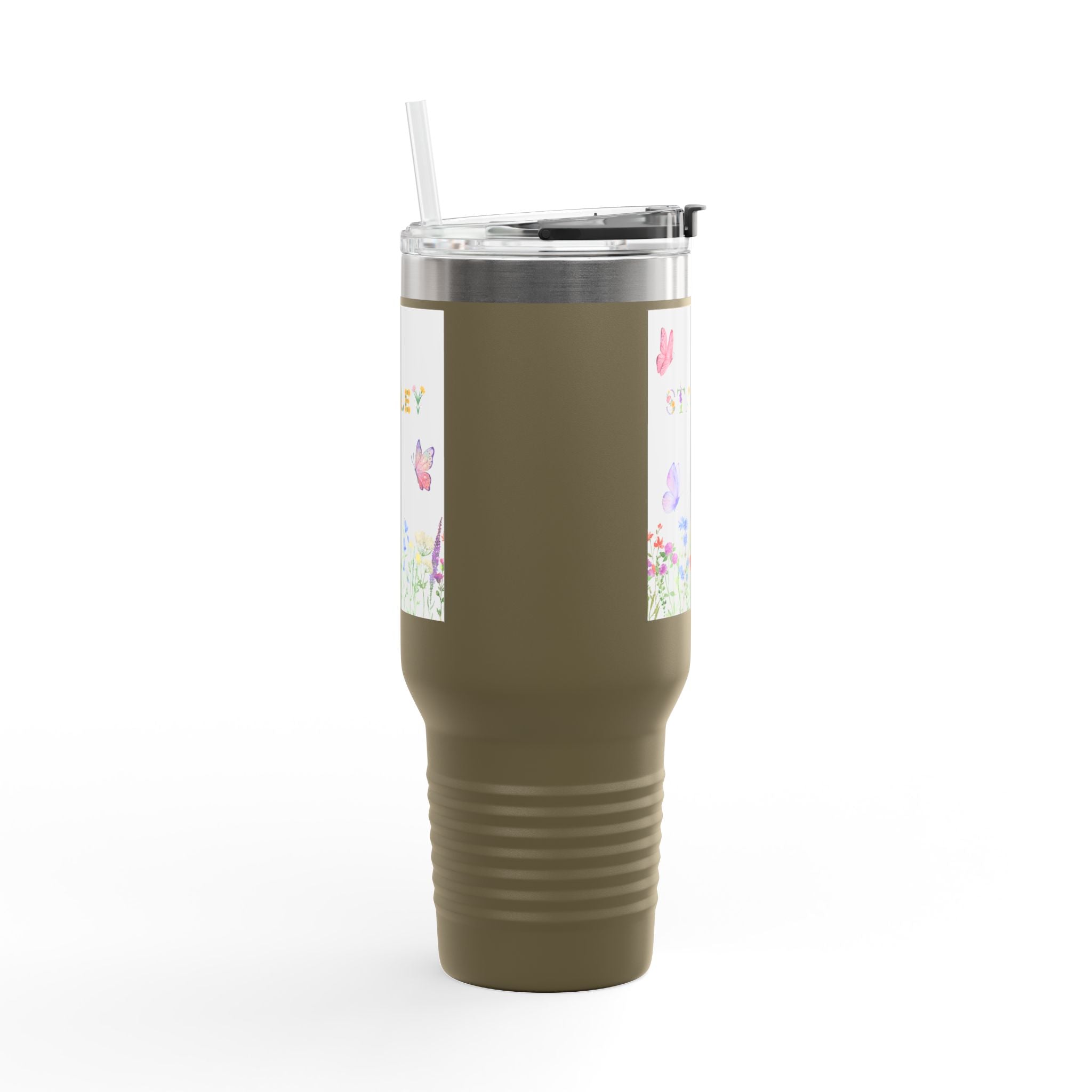 Personalized Butterfly Insulated Travel Mug - 40oz