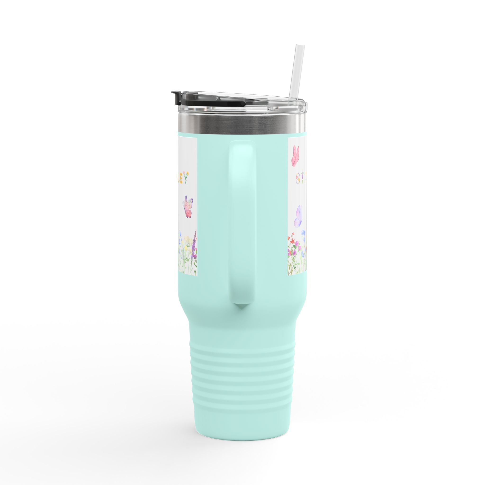 Personalized Butterfly Insulated Travel Mug - 40oz