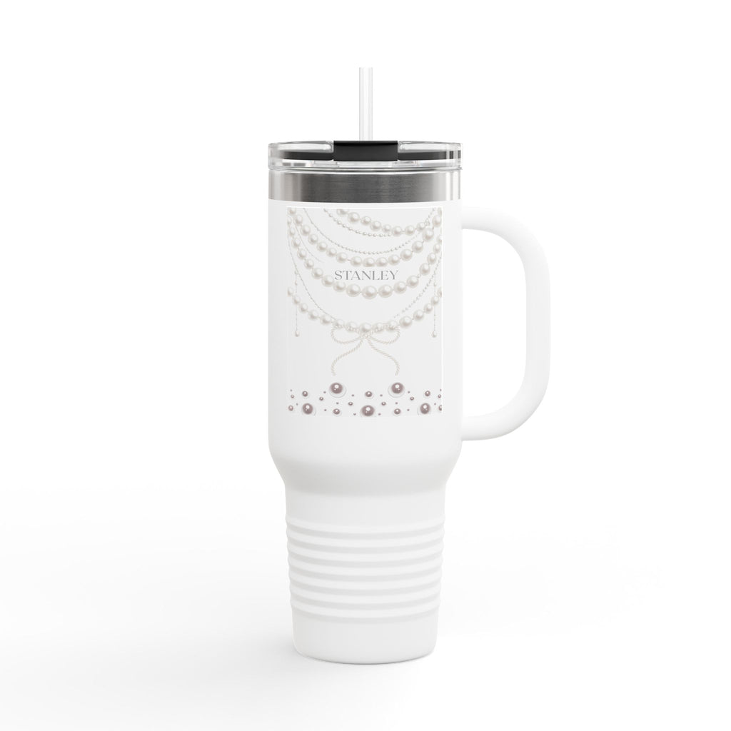 Elegant Insulated Travel Mug with Straw - 40oz