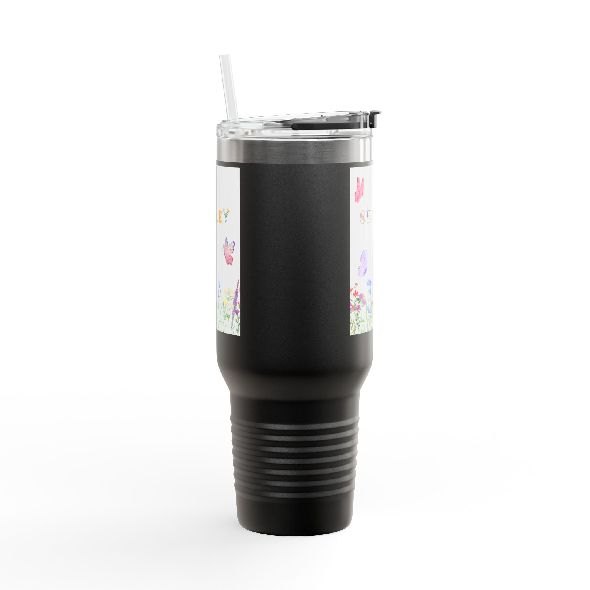 Personalized Butterfly Insulated Travel Mug - 40oz