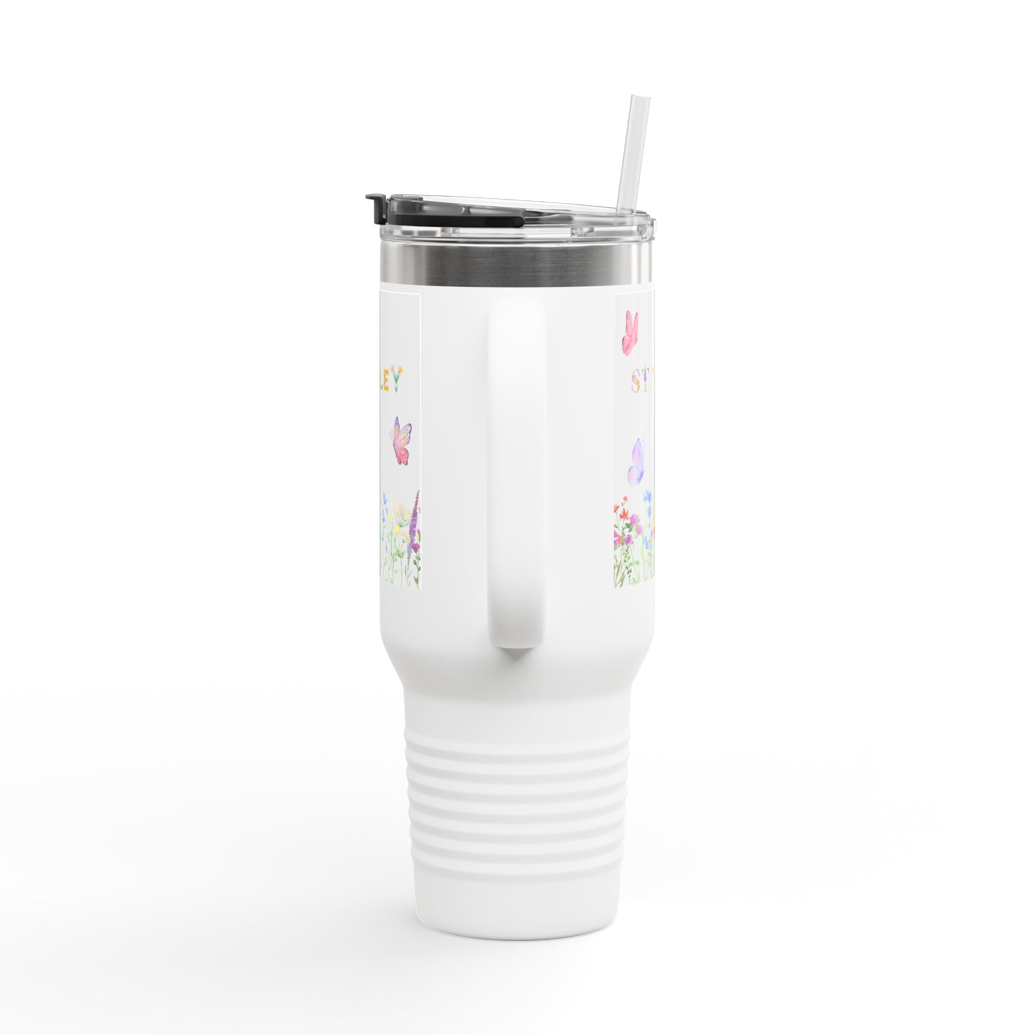 Personalized Butterfly Insulated Travel Mug - 40oz