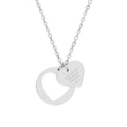 Heart Cutout Necklace - Personalized Engraved Jewelry for Loved Ones