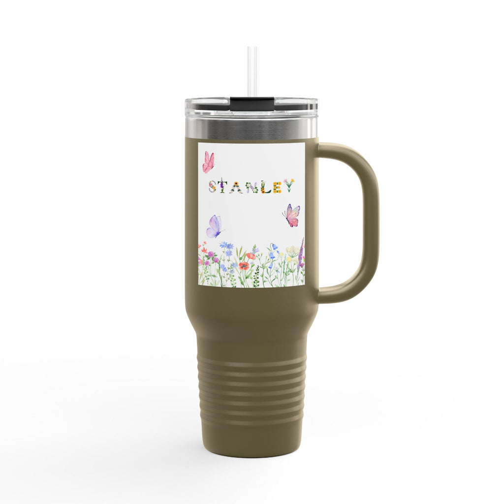 Personalized Butterfly Insulated Travel Mug - 40oz