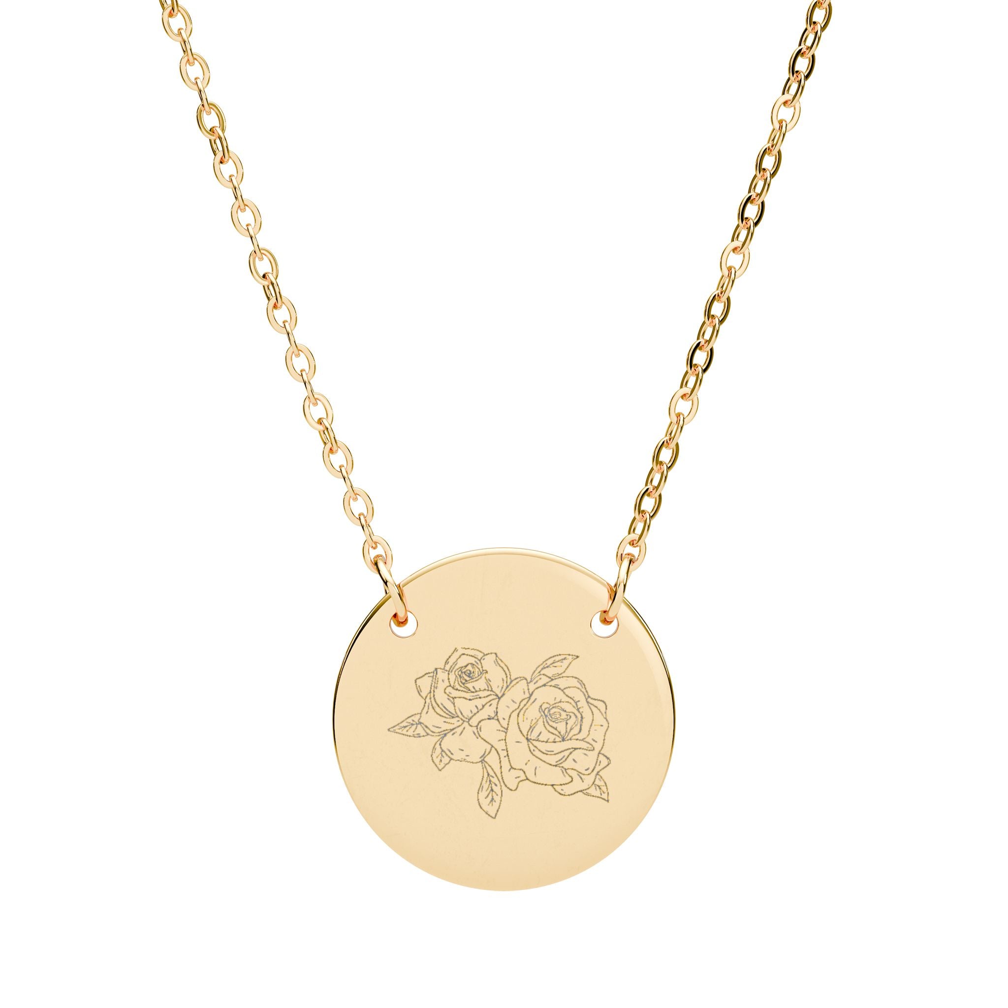 Personalized Circle Necklace with Engraving