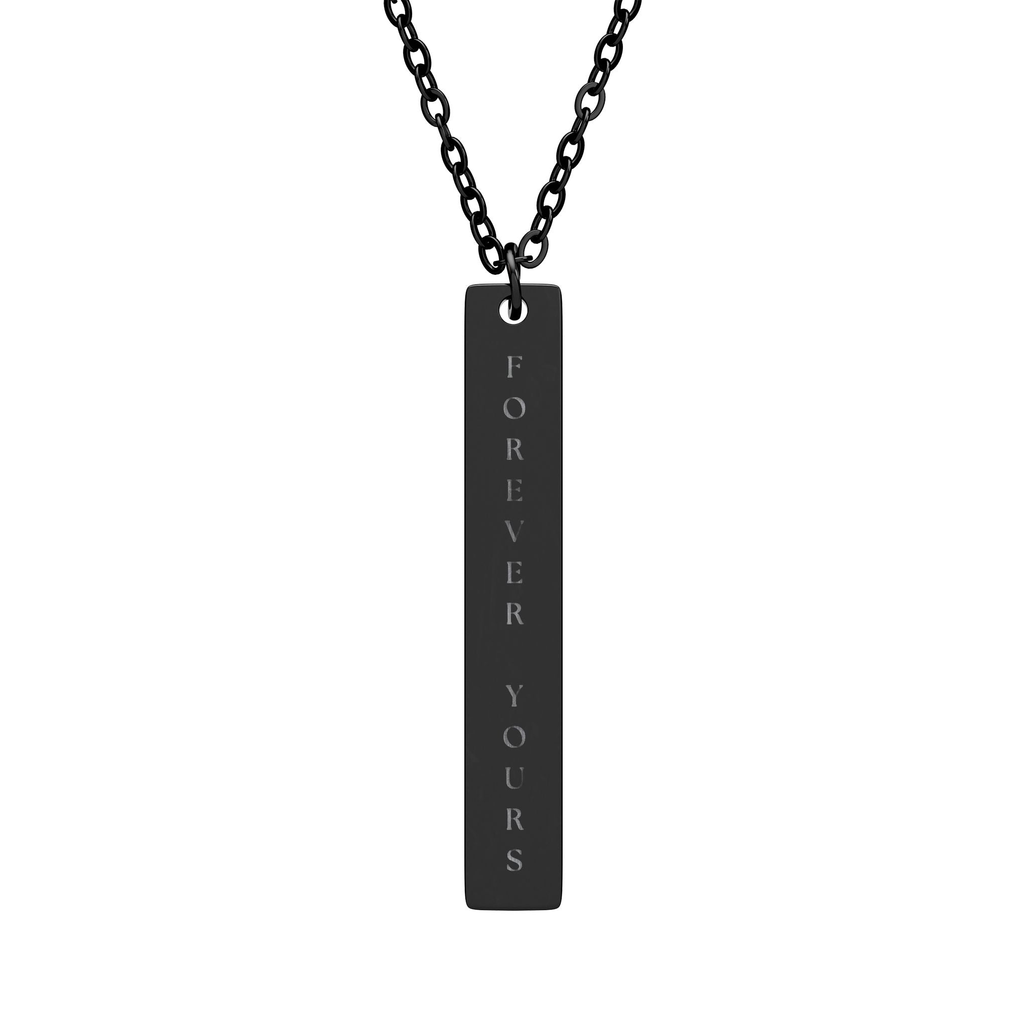 Personalized Vertical Bar Necklace – Engraved Gifts for Her