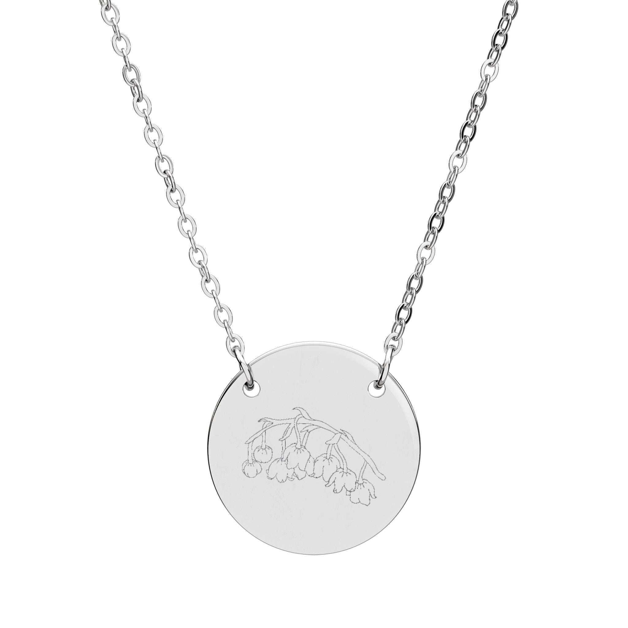 Customized Circle Necklace with Engraving