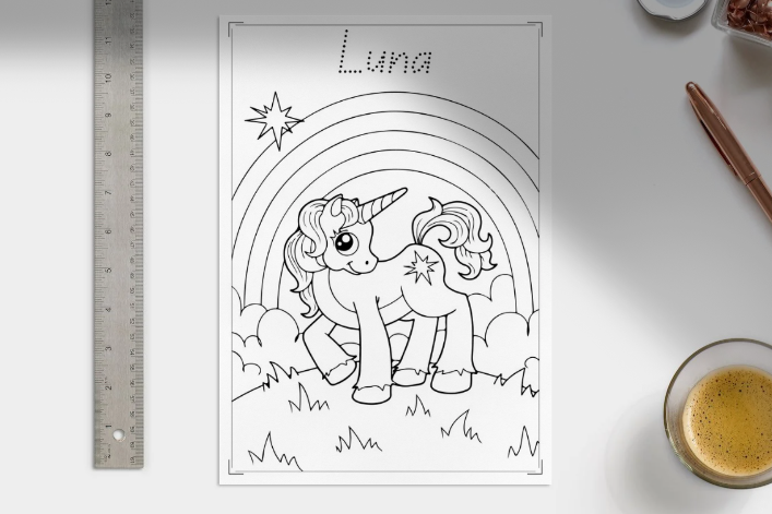 "Unicorn Magic: A Sparkly Coloring Adventure for Kids"