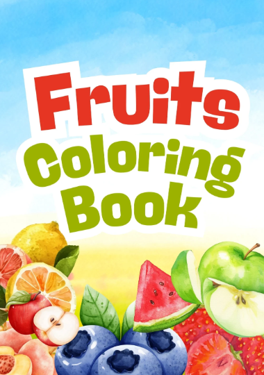 Simple Fruits Coloring Book for Kids