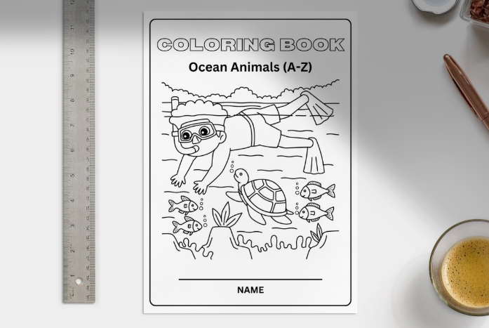 Ocean Life Coloring Book for Kids: Fun Underwater Adventures with Sea Creatures