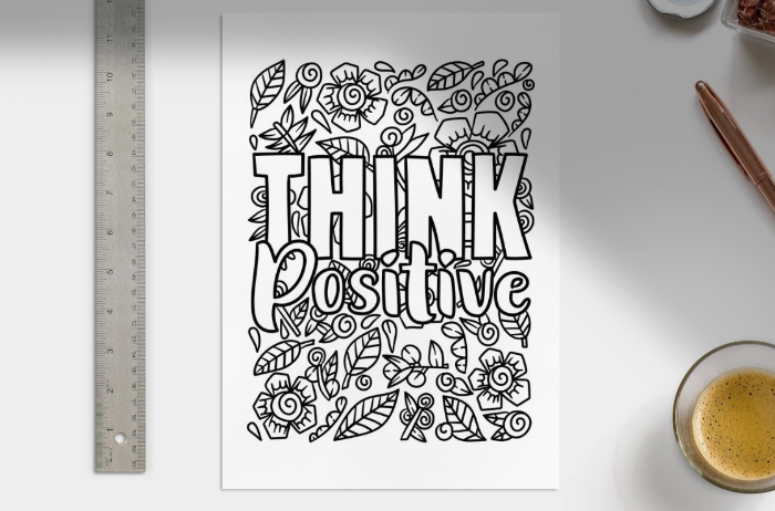 Motivational Quote Coloring Pages for Kids: Inspiring Words & Fun Designs to Color