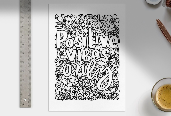Motivational Quote Coloring Pages for Kids: Inspiring Words & Fun Designs to Color