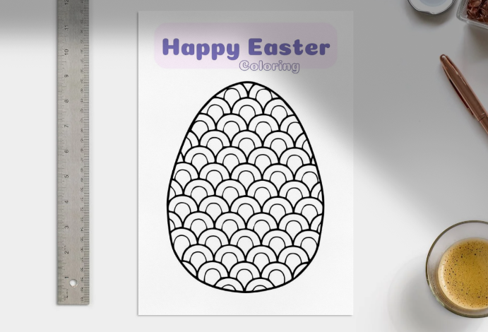 Happy Easter Coloring Book for Kids: Fun Holiday Scenes with Bunnies, Eggs & Chick