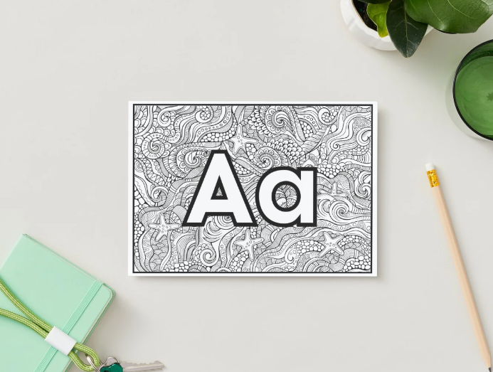Alphabet Mindful Coloring Book for Kids: Relaxing ABC Designs to Spark Creativity & Calm