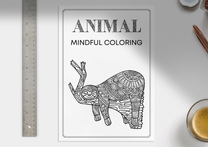 Wild Animal Mandala Coloring Book: Intricate Designs of Lions, Elephants, Tigers & More