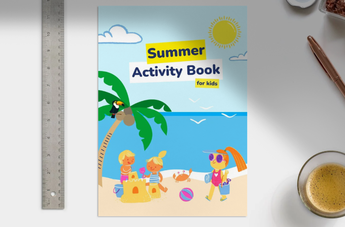 Summer Activity Book for Kids: Fun Puzzles, Coloring, Mazes & Games