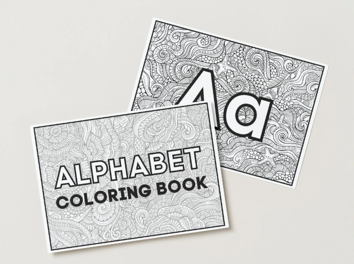 Alphabet Mindful Coloring Book for Kids: Relaxing ABC Designs to Spark Creativity & Calm