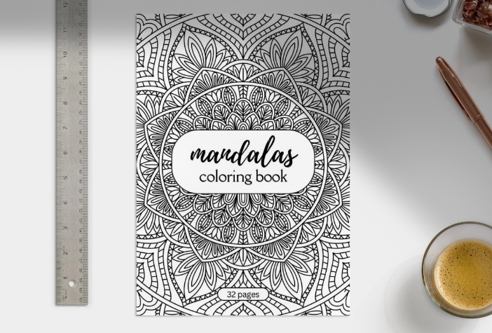 Black & White Mandalas Adult Coloring Book: Relaxing Patterns for Stress Relief & Mindfulness